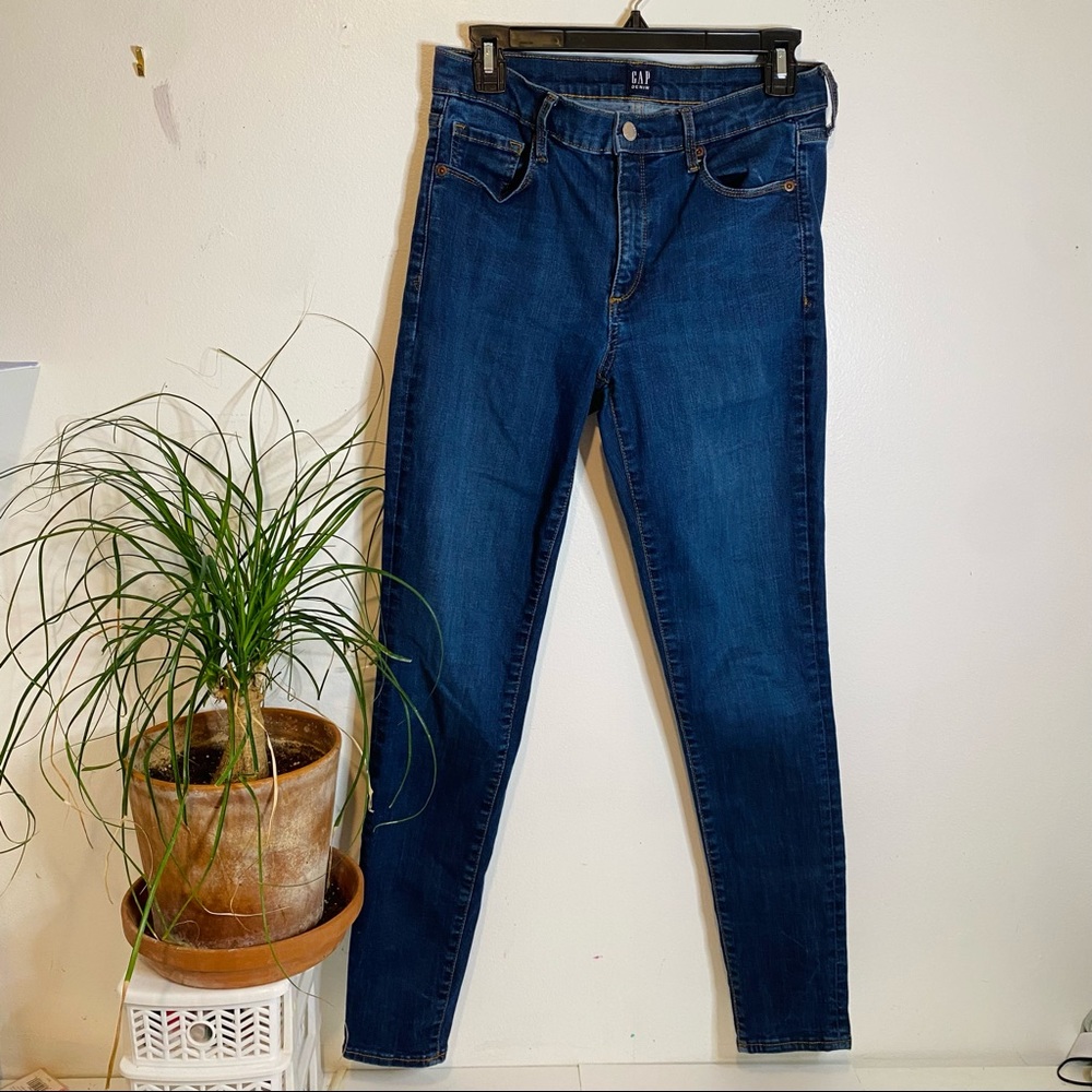 Gap 30 Long 29 Inseam Medium Wash Mid Rise